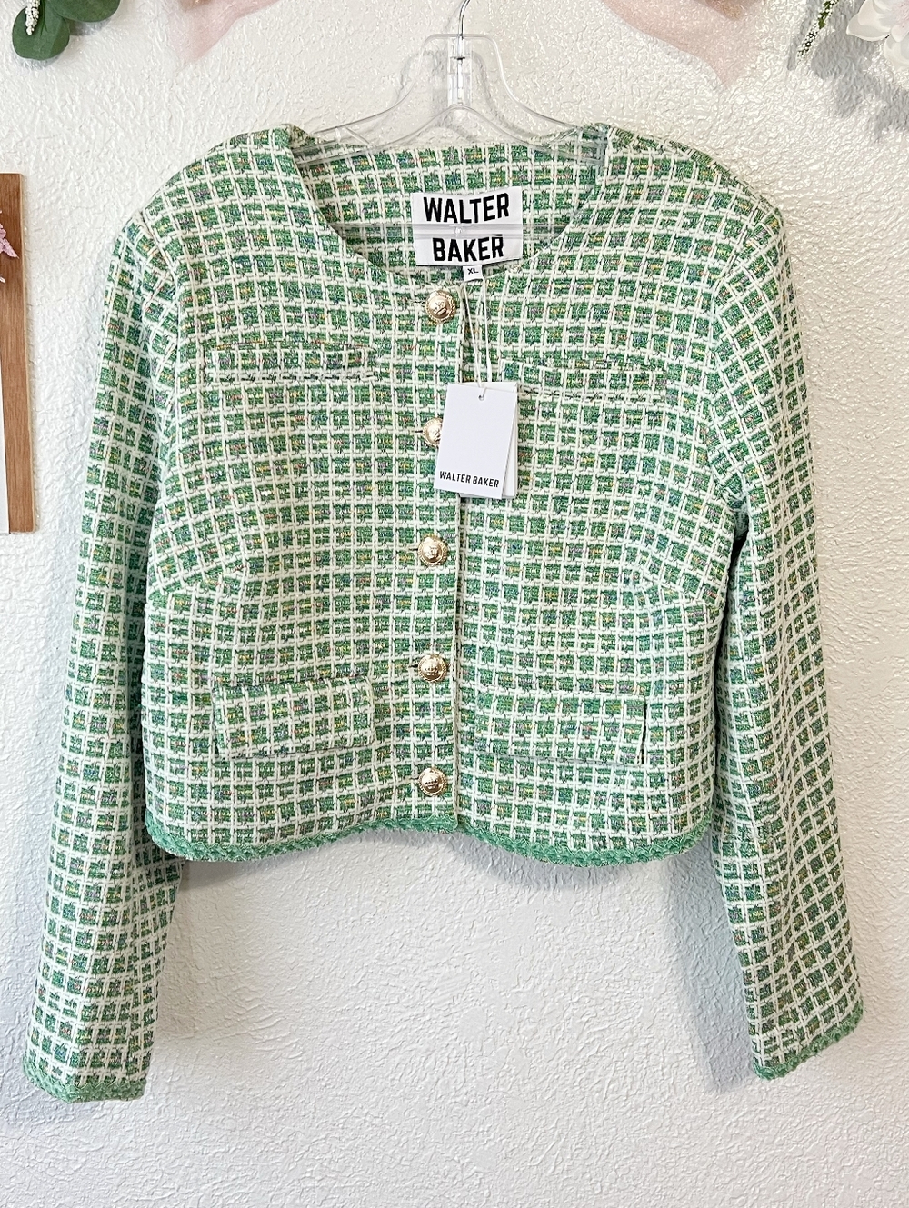 NWT Walter Baker Harmony Tweed Cropped Jacket - Picture 2 of 9